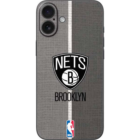 NBA Brooklyn Nets Canvas iPhone 16 Plus Skin